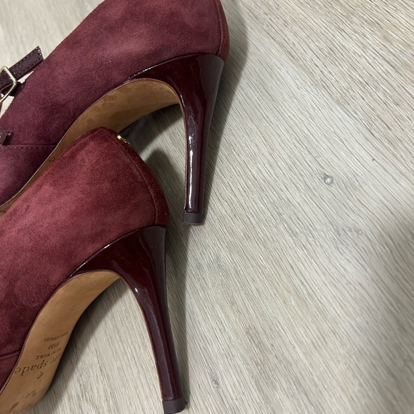 kate spade New York Elpetha Red Chestnut Suede Mary Jane Pumps 6.5M - Picture 8 of 10